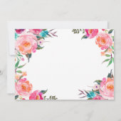 Invitation Aquarelle Botanique Florale Détails du Mariage Inf (Dos)