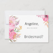 Invitation Aquarelle botanique jardin fleuri Bridesmaid (Devant)