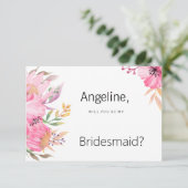 Invitation Aquarelle botanique jardin fleuri Bridesmaid (Debout devant)