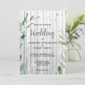 Invitation Aquarelle botanique moderne olivier feuille Mariag (Debout devant)