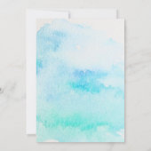 Invitation Aquarelle botanique rustique mariage feuille RSVP  (Dos)