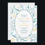 Invitation Aquarelle Botanique Star Bar Bat mitzvah Photo<br><div class="desc">Carte parfaite pour annoncer un bat mitzvah, bar mitzvah ou une autre célébration juive ! L'aquarelle faite main pour vous sur l'avant et la photo sur le côté arrière! ENTIÈREMENT PERSONNALISABLE ! Cliquez sur "Personnaliser" ci-dessus pour modifier le texte et ajouter votre propre photo. Cliquez sur "modifier à l'aide de...</div>