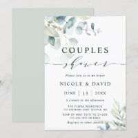 Aquarelle Botanique Verdure Couples Douche