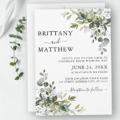 Invitation Aquarelle Botanique Verdure Mariage de calligraphi