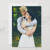 Invitation Aquarelle Botanique Verdure Photo Retour Mariage (Dos)