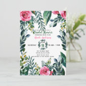 Invitation Aquarelle botanique Vintage Florale Feuille (Debout devant)