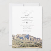 Invitation Aquarelle Boulder Colorado Flatirons Mariage (Devant)