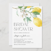 Invitation Aquarelle Bouquet de citron Fête des mariées d'été (Devant)