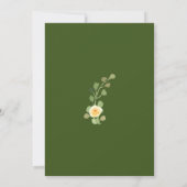 Invitation Aquarelle Bouquet de rose jaune Enregistrer la dat (Dos)