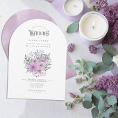 Invitation Aquarelle Bouquet Mariage Lilac Arch ID654