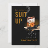 Invitation Aquarelle Bourbon Cigar Tuxedo Costume Haut (Devant)