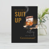 Invitation Aquarelle Bourbon Cigar Tuxedo Costume Haut (Debout devant)