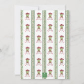 Invitation Aquarelle Bourgogne Amaryllis Noël (Dos)