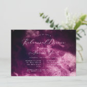 Invitation Aquarelle Bourgogne Dîner de répétition de luxe Sc (Debout devant)