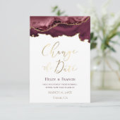 Invitation aquarelle bourgogne Modifier la date (Debout devant)