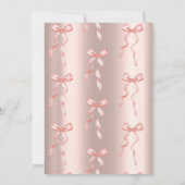 Invitation Aquarelle Bow Dots Rose Baby shower or (Dos)