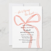 Invitation Aquarelle Bow Elle Attache La Fête des mariées Du  (Devant)