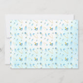 Invitation Aquarelle Boy Teddy Bear Balloons Baby shower (Dos)