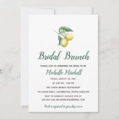 Invitation Aquarelle Branche de citronnier | Brunch nuptial (Devant)