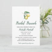 Invitation Aquarelle Branche de citronnier | Brunch nuptial (Debout devant)