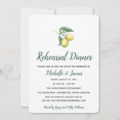 Invitation Aquarelle Branche de citronnier | Dîner de répétit (Devant)