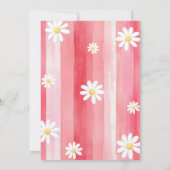 Invitation Aquarelle branchée Fraise Baby First Birthda (Dos)