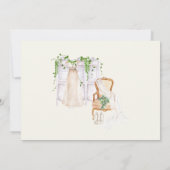 Invitation Aquarelle Bride chambre robe nuptiale douche (Dos)
