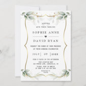 Invitation Aquarelle brillante or Airy Verdure Mariage (Devant)