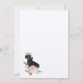 Invitation Aquarelle Brown Dachshund Animal Rose rose (Dos)