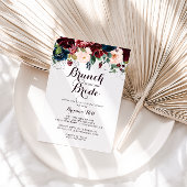 Invitation Aquarelle Brunch d'automne avec douche de mariée