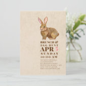 Invitation Aquarelle Brunch de Pâques et chasse aux oeufs (Debout devant)