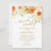 Invitation Aquarelle Brunch Floral Et Fête des mariées Bubbly (Devant)