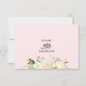 Invitation Aquarelle budgétaire Floral Blush Fête des mariées (Dos)