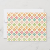 Invitation Aquarelle Bunny Ears Boho Arc-en-ciel Pâques Brunc (Dos)