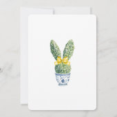 Invitation Aquarelle Bunny Pâques Brunch et chasse aux oeufs (Dos)