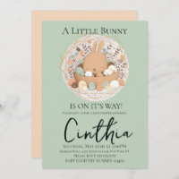 Aquarelle Bunny Pâques Pastel Panier Baby shower