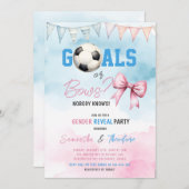 Invitation Aquarelle Buts ou vaches Garçon ou fille Révélatio (Devant / Derrière)