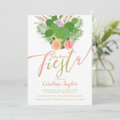 Invitation Aquarelle Cactus Fiesta Baby shower Floral (Debout devant)