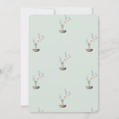 Invitation Aquarelle Cactus Gold Heart Fête des mariées (Dos)