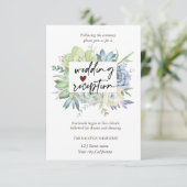 Invitation Aquarelle Cactus, Succulents Points Réception (Debout devant)