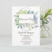 Invitation Aquarelle Cactus Succulents Points Retrait (Debout devant)