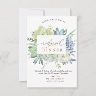 Invitation Aquarelle Cactus Succulents Pois