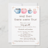 Invitation Aquarelle Café à thème mignonne 2e Bébé saupoudré (Devant)