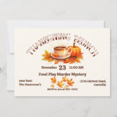 Invitation Aquarelle Café Thanksgiving Brunch (Devant)
