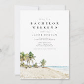 Invitation Aquarelle Cancun Mexique Plage Tropicale Enterreme (Devant)