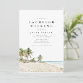 Invitation Aquarelle Cancun Mexique Plage Tropicale Enterreme (Debout devant)