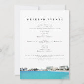 Invitation Aquarelle Cancun Mexique Plage Tropicale Enterreme (Dos)