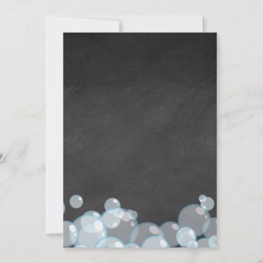 Invitation Aquarelle Caoutchouc Canard Chalkboard Anniversair (Dos)