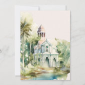 Invitation Aquarelle Caraibes Destination Mariage (Dos)