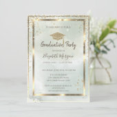 Invitation Aquarelle Casquette de la gamme Gold Frame Green G (Debout devant)
